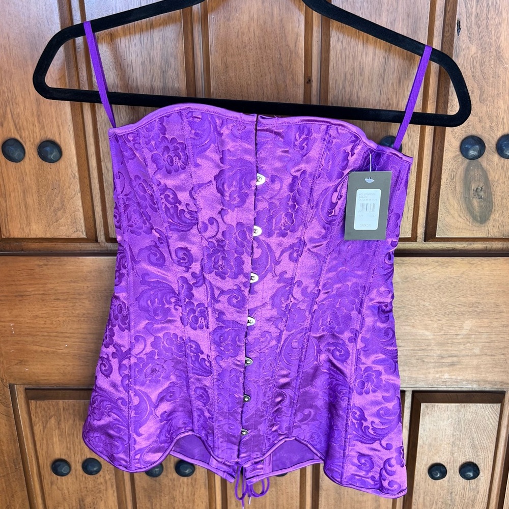 NEW! Frederick’s of Hollywood‎ Purple Hollywood Dream Strapless Corset Size 32